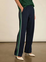 Immaculate Vegan - Baukjen Lisa Side Stripe Trousers | Navy