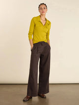 Immaculate Vegan - Baukjen Allie Organic Cotton Rib Collar Top | Yellow