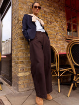 Immaculate Vegan - Baukjen Teresa Organic Cotton Wide Leg Trousers | Brown