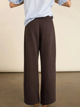 Immaculate Vegan - Baukjen Teresa Organic Cotton Wide Leg Trousers | Brown