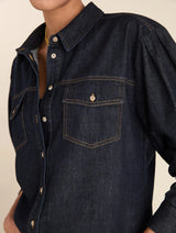 Immaculate Vegan - Baukjen Heather Organic Denim Shirt | Dark Demin