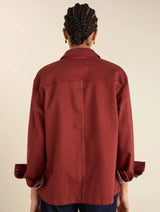 Immaculate Vegan - Baukjen Rowan Organic Cotton Denim Utility Jacket | Terracotta