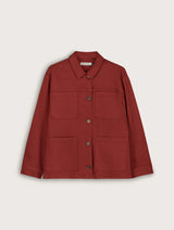 Immaculate Vegan - Baukjen Rowan Organic Cotton Denim Utility Jacket | Terracotta