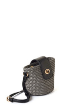 Immaculate Vegan - SKYLA Emma Two-Tone Woven Crossbody Bag |Black
