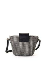 Immaculate Vegan - SKYLA Emma Two-Tone Woven Crossbody Bag |Black