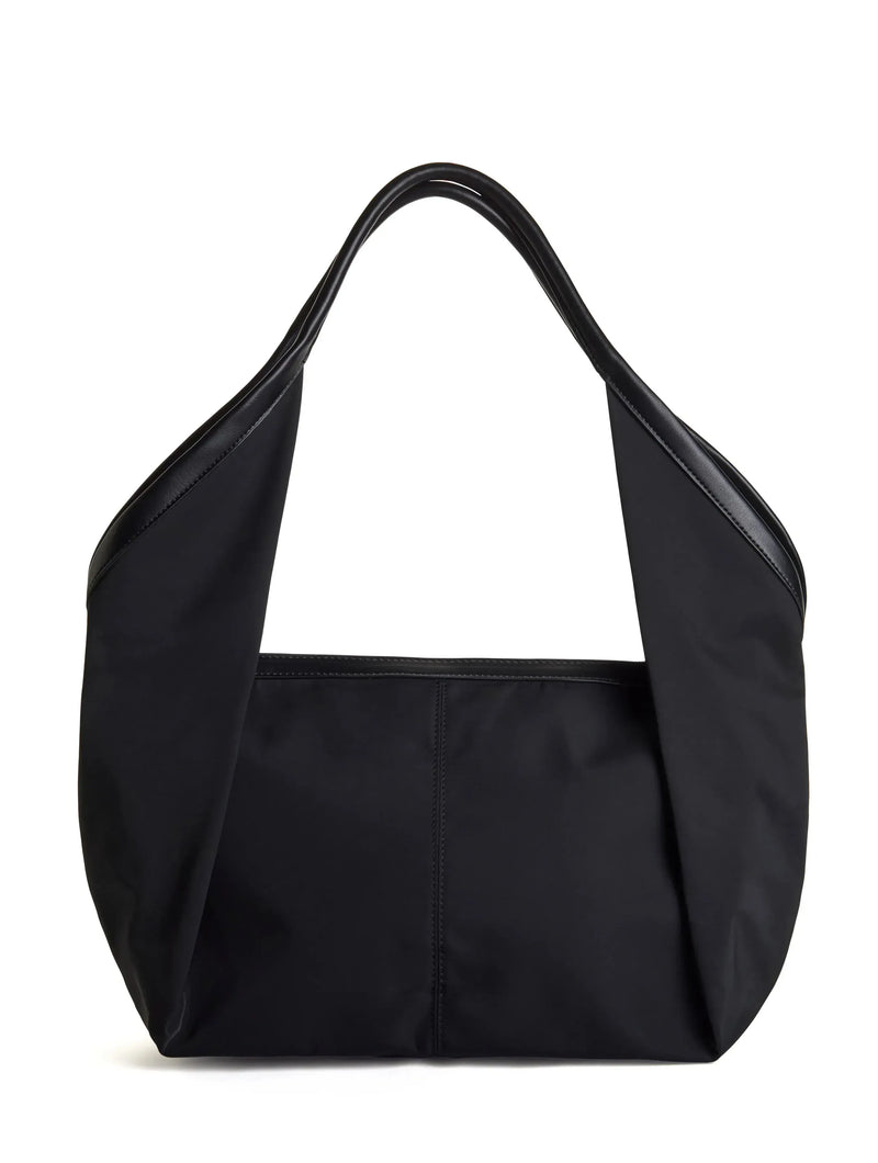 Victoria Nylon Shoulder Bag Tote | Black – Immaculate Vegan