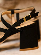 Immaculate Vegan - Minuit sur Terre Airelle Vegan Leather Sandals | Black