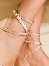 Immaculate Vegan - Minuit sur Terre Yselis Vegan Leather Sandals | Rose Gold