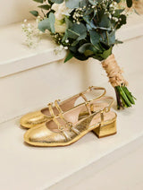 Immaculate Vegan - Minuit sur Terre Harmony Patent Vegan Leather Shoes | Gold