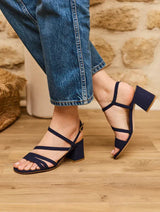 Immaculate Vegan - Minuit sur Terre Airelle Vegan Leather Sandals | Midnight Blue