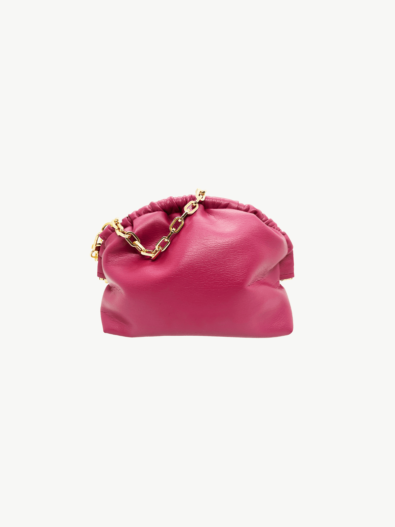 Under Her Eyes VERA SMALL CLUTCH <br> Vegan Leather - Fuchsia Pink Pink / Vegan Leather