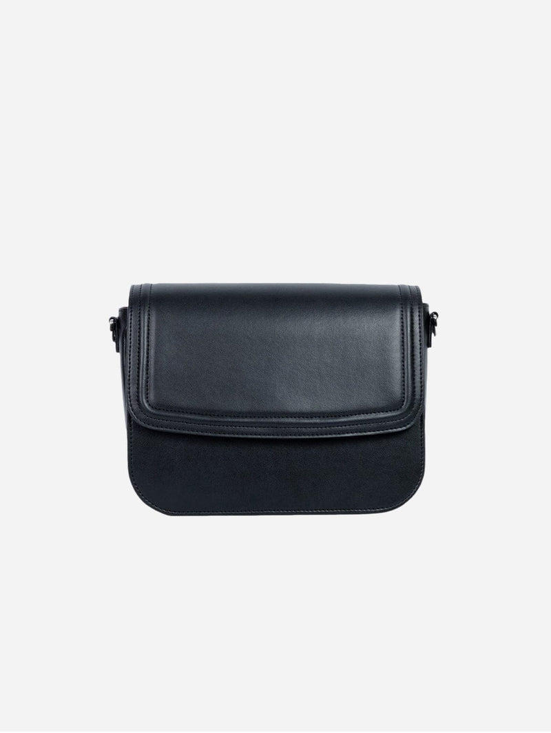 ASHOKA Paris Apple Leather Brigitte Vegan Shoulder Bag | Black