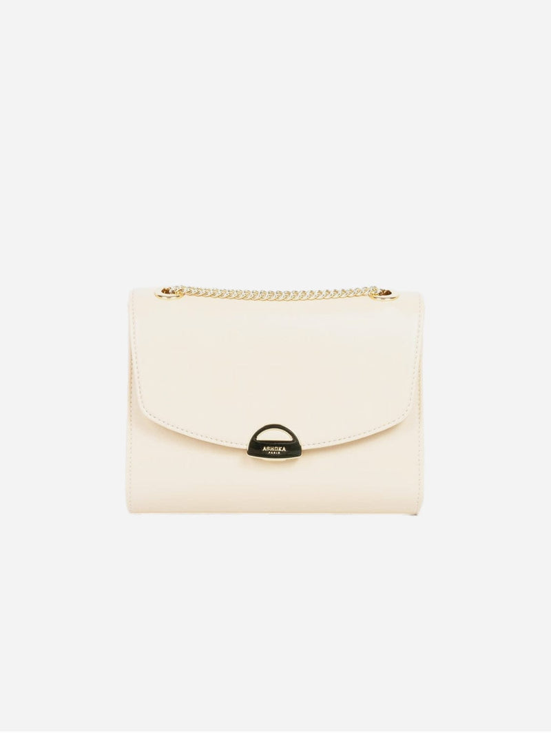 ASHOKA Paris Bamboo Leather Mini Paname Vegan Shoulder Bag | Cream