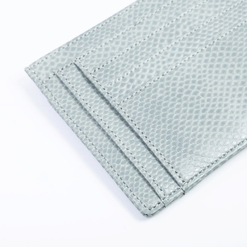 ASHOKA Paris Porte-Cartes Zippé Uppeal™ Lézard Bleu Gris