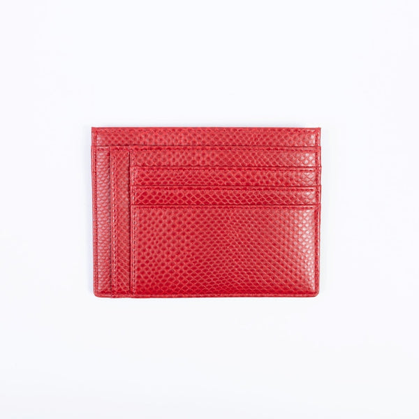 ASHOKA Paris Porte-Cartes Zippé Uppeal™ Lézard Rouge