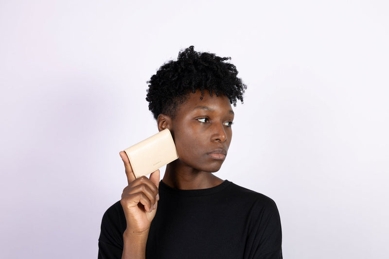 ASHOKA Paris Petit Porte-Monnaie Bambou Sable