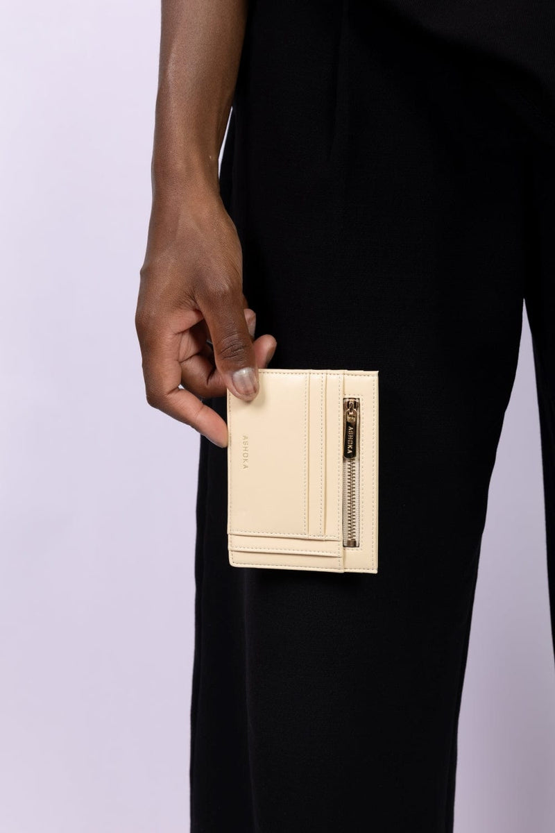 ASHOKA Paris Porte-Cartes Zippé Bambou Sable