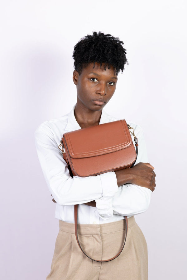 ASHOKA Paris Sac Brigitte Couture camel