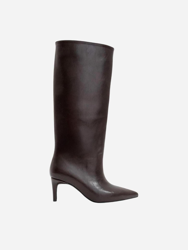 Prologue Shoes Cassandra Brown Cilt High‑Heel Boot (Women)