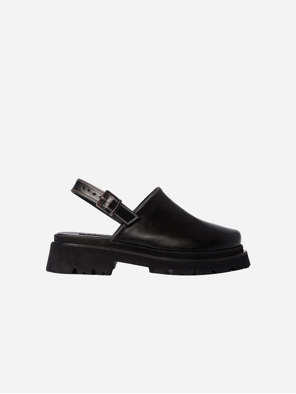 Bohema Urban Vegea® Grape Leather Vegan Clogs | Black