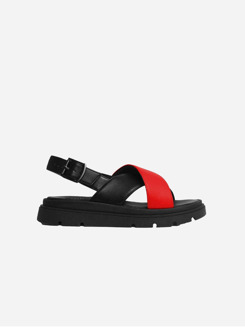Bohema Glare Sandals Red made of vegan corn leather
