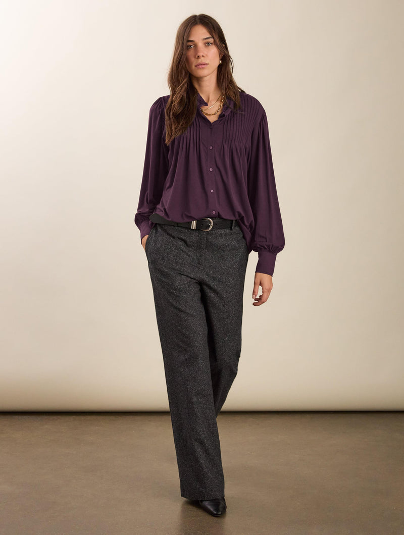 Imken Long Sleeve Blouse | Plum
