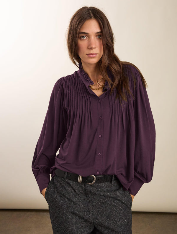 Imken Long Sleeve Blouse | Plum