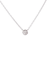 Immaculate Vegan - BLOOMTINE Illuminess™ Sterling Silver '6mm' Single Stone Sparkle Necklace