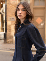 Immaculate Vegan - Channing Organic Denim Midi Dress | Dark Denim