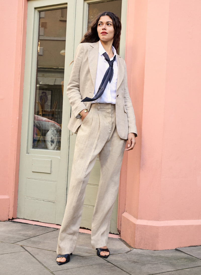 Henrietta Linen Trousers | Neutral