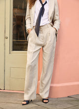 Immaculate Vegan - Henrietta Linen Trousers | Neutral