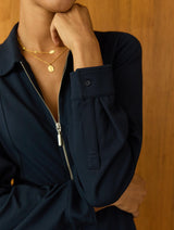 Immaculate Vegan - Mariposa Ponte Midi Dress | Navy