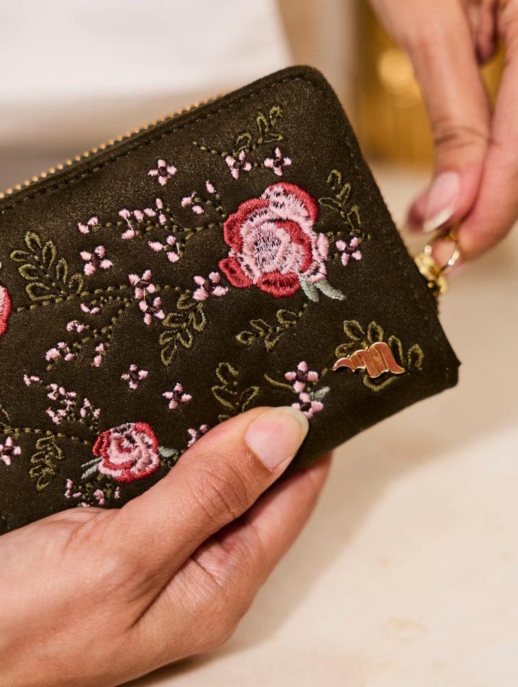 Minuit sur Terre Exquis Roses Kaki