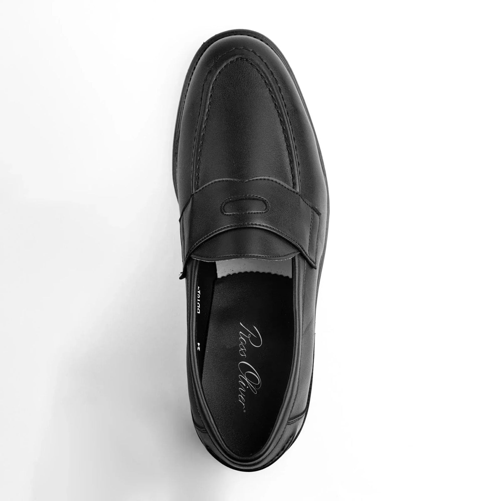 Ross Oliver - Fitzroy Desserto Cactus Leather Penny Loafer | Black
