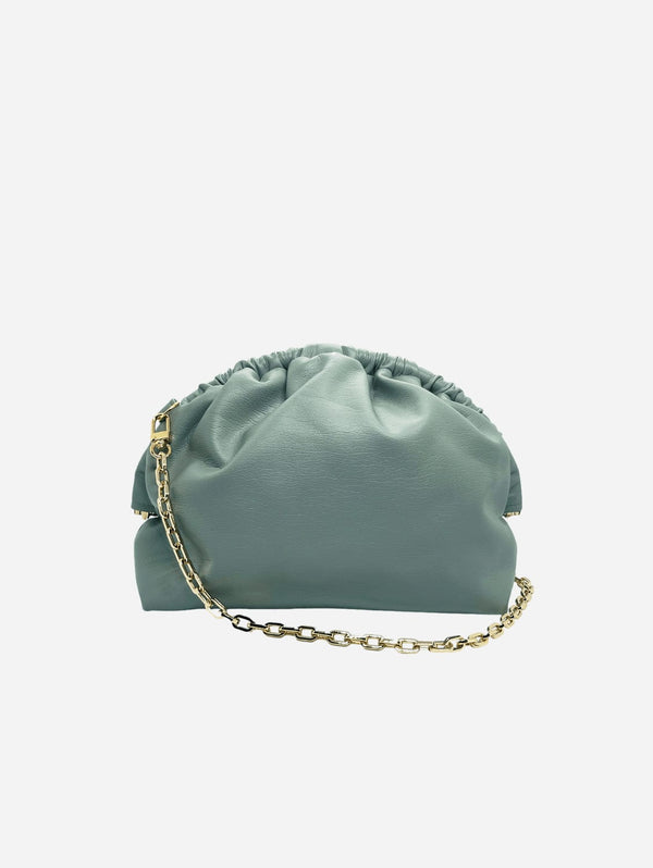 Under Her Eyes Norma Vegan Leather Large Clutch | Eucalyptus Green Green / Vegan Leather