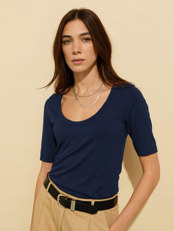 Baukjen Baukjen LENZING™ ECOVERO™ Essentials Scoop Top | Deep Indigo