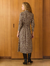 Immaculate Vegan - Leanne Printed Midi Dress | Plum Leopard