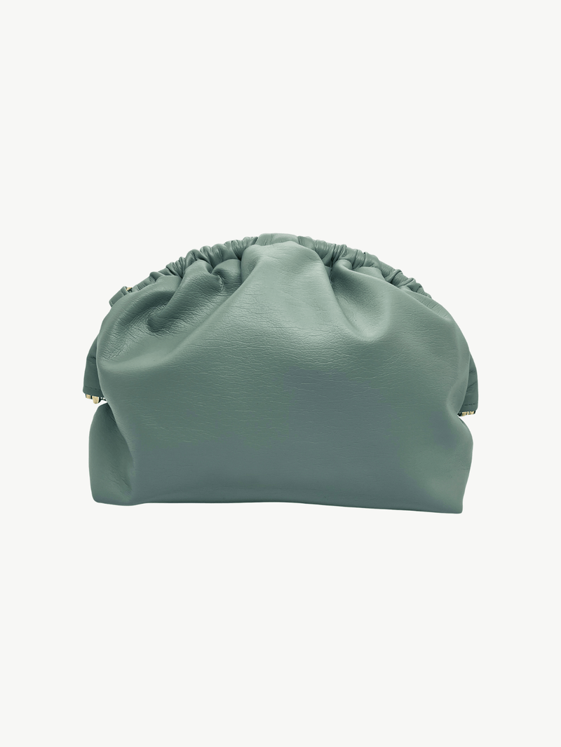 Under Her Eyes NORMA LARGE CLUTCH <br> Vegan Leather - Eucalyptus Green Green / Vegan Leather