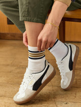 Immaculate Vegan - Brennan Organic Cotton Socks | White, Taupe & Navy