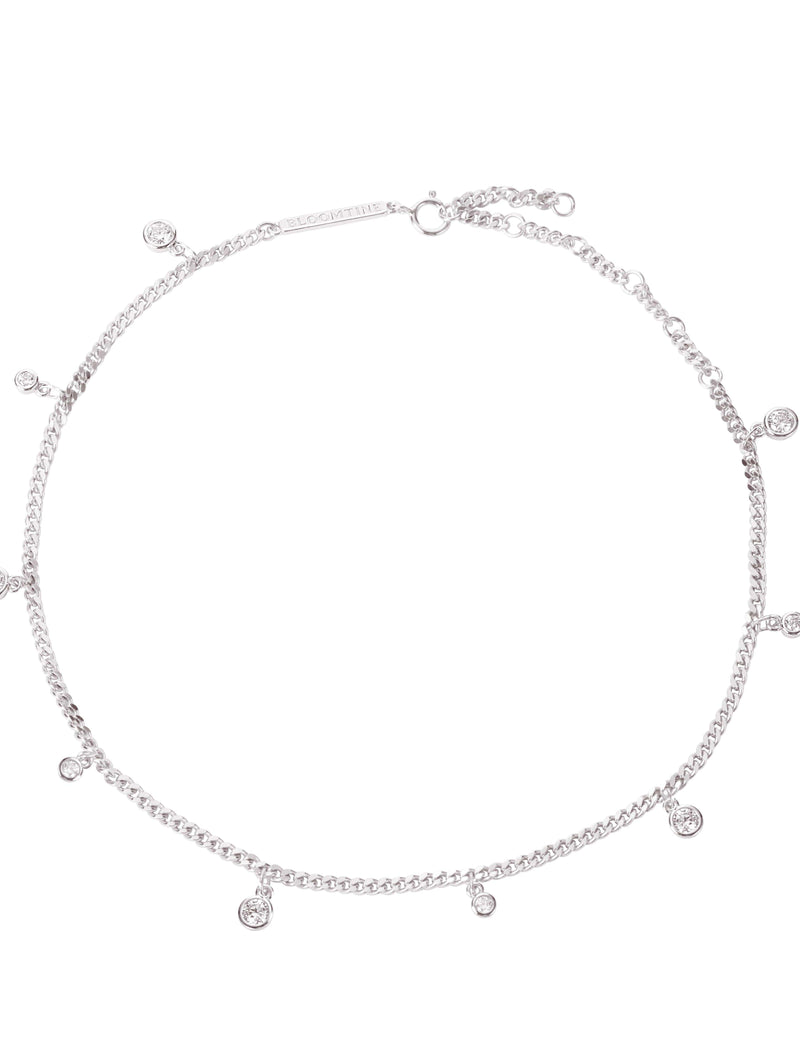 BLOOMTINE Illuminess™ Premium Sterling Silver 'Apah Water Goddess' Droplet Anklet