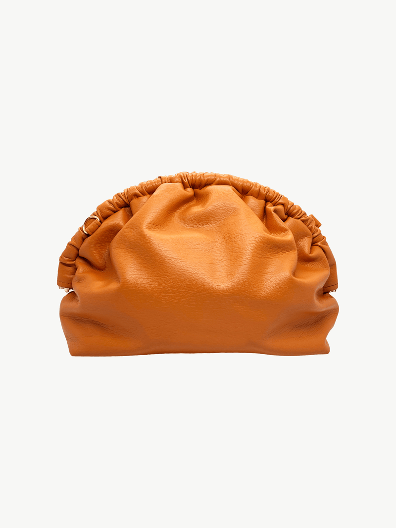 Under Her Eyes NORMA LARGE CLUTCH <br> Vegan Leather - Vintage Orange Orange / Vegan Leather