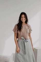 Immaculate Vegan - AmourLinen Lisa Linen Button Crop Top | Multiple Colours