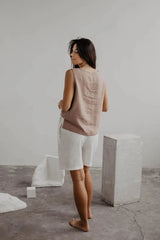 Immaculate Vegan - AmourLinen Colette Classical Linen Top | Multiple Colours