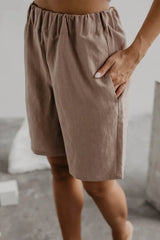 Immaculate Vegan - AmourLinen Matilda Long Linen Shorts | Multiple Colours