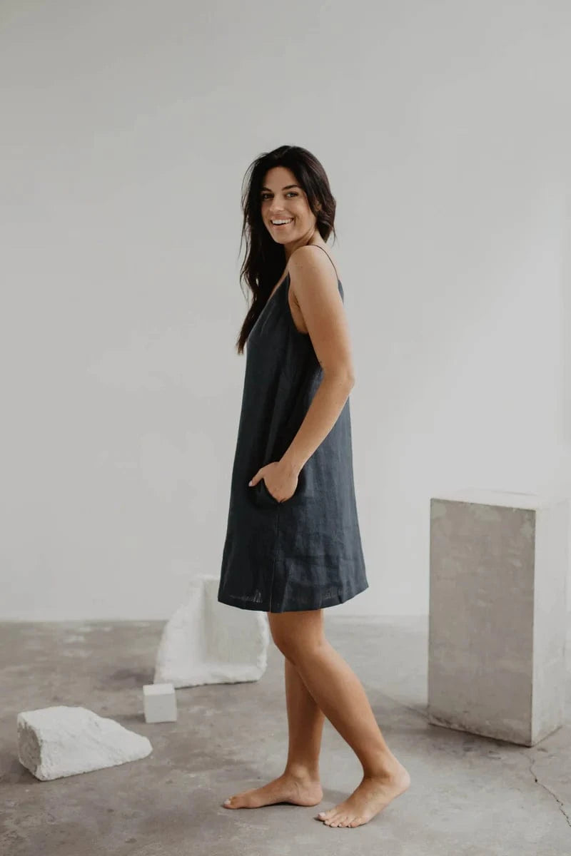 AmourLinen Zoe Linen Slip Dress | Multiple Colours