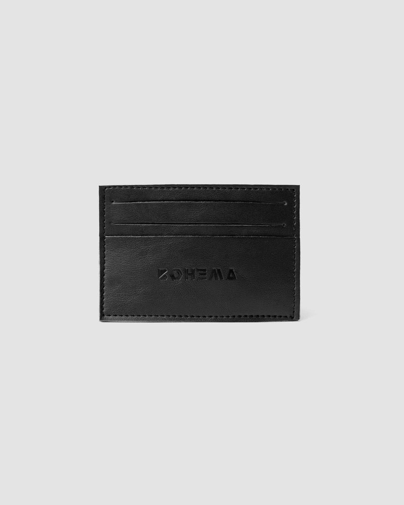 Bohema Bohema Corn Leather Vegan Card Holder | Multiple Colours Black