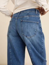 Immaculate Vegan - Baukjen Wyatt Organic Cotton Stretch Denim Barrel Jeans | Blue