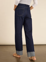 Immaculate Vegan - Baukjen Helen Organic Cotton Stretch Turn Up Jeans | Blue
