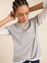 Immaculate Vegan - Baukjen Addie Double Layer Organic Cotton Top | Grey