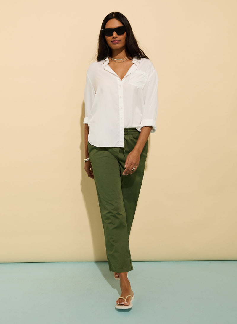 Baukjen Breanna Organic Cotton Straight Crop Trousers
